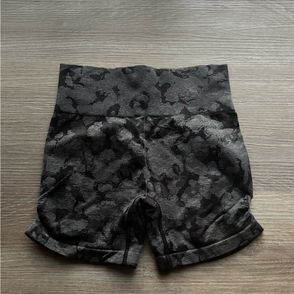 Gymshark Black/Gray Adapt Camo Shorts